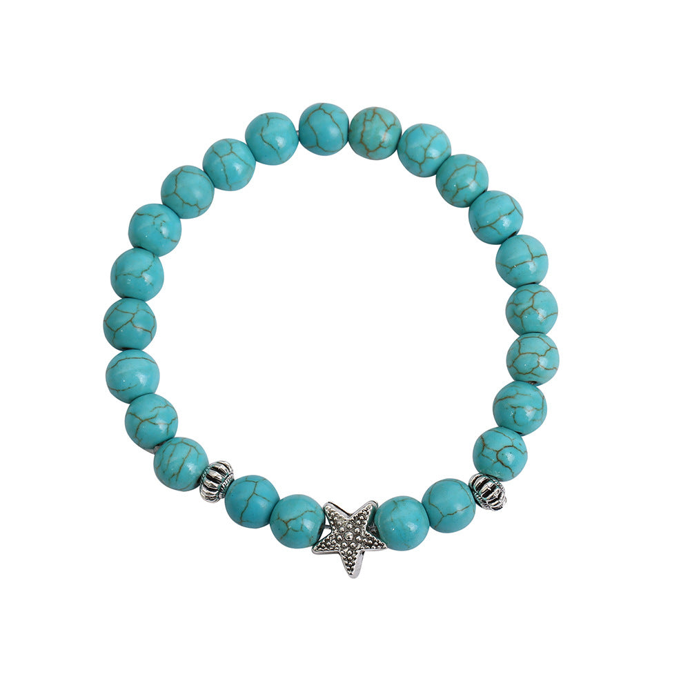 Wholesale Bohemian Turquoise Beaded Bracelet Set for Women,  Fashion Jewelry Accessory Gift