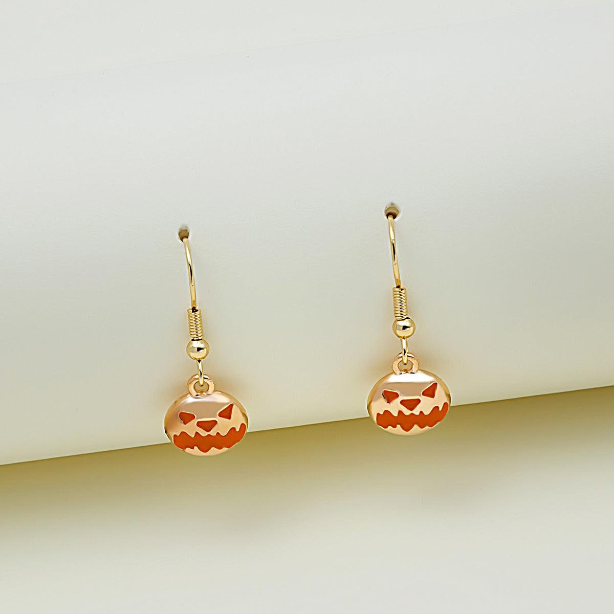 Wholesale Halloween Pumpkin Head Alloy Oil Drop Earrings ACC-ES-MDD032