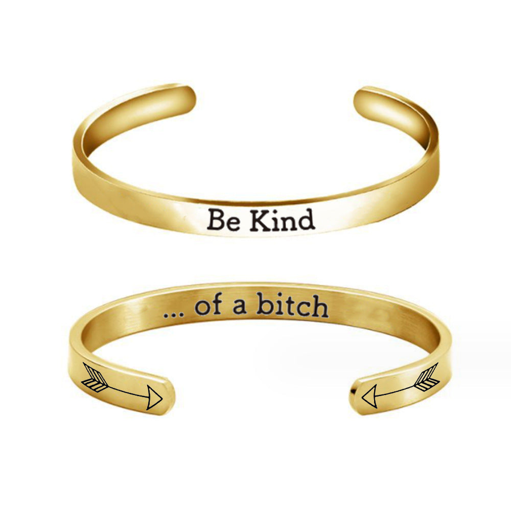 Wholesale Be Kind Friend Gift Stainless Steel Bracelet ACC-BT-Huhe005