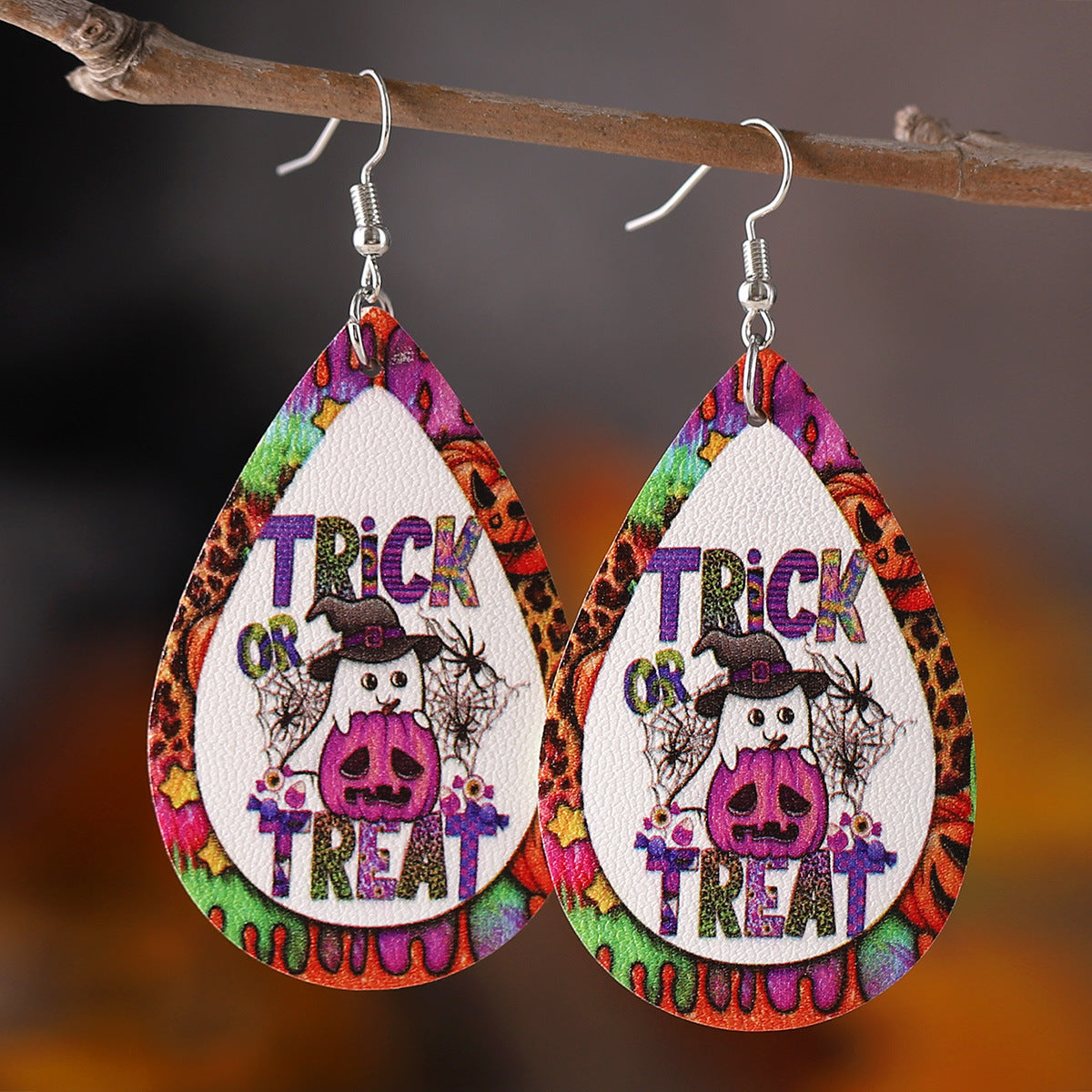 Wholesale  Gothic Style Cute Flower Ghost Pumpkin Skull Drop Earrings