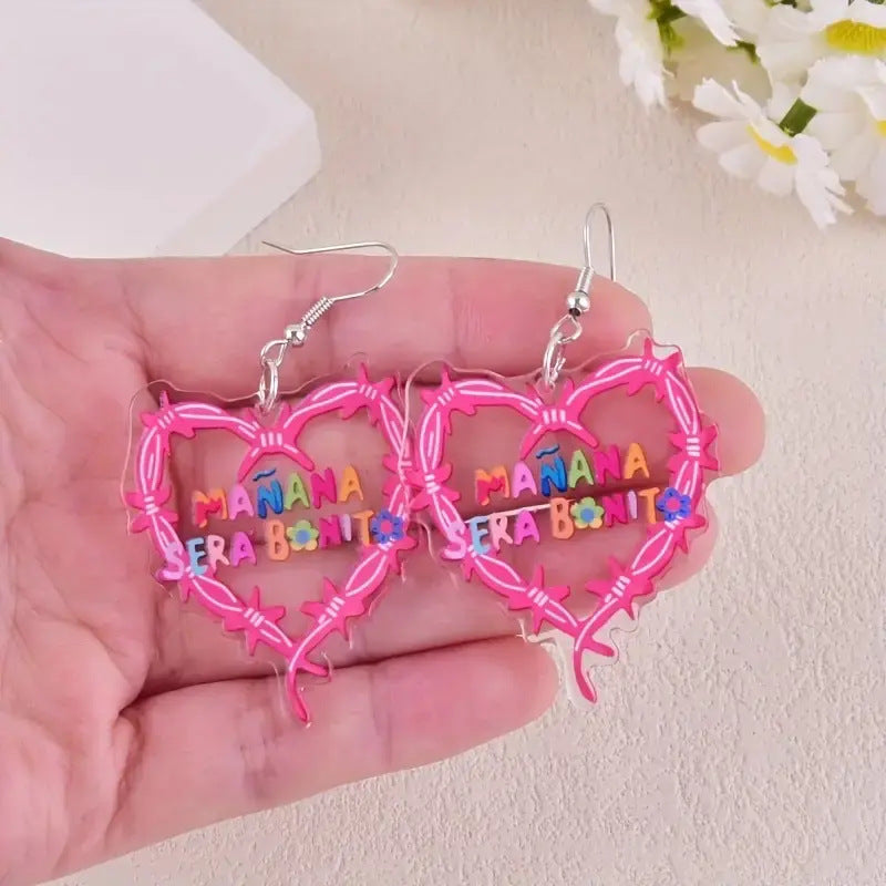 Wholesale Valentine's Day Love Wings Acrylic Earrings