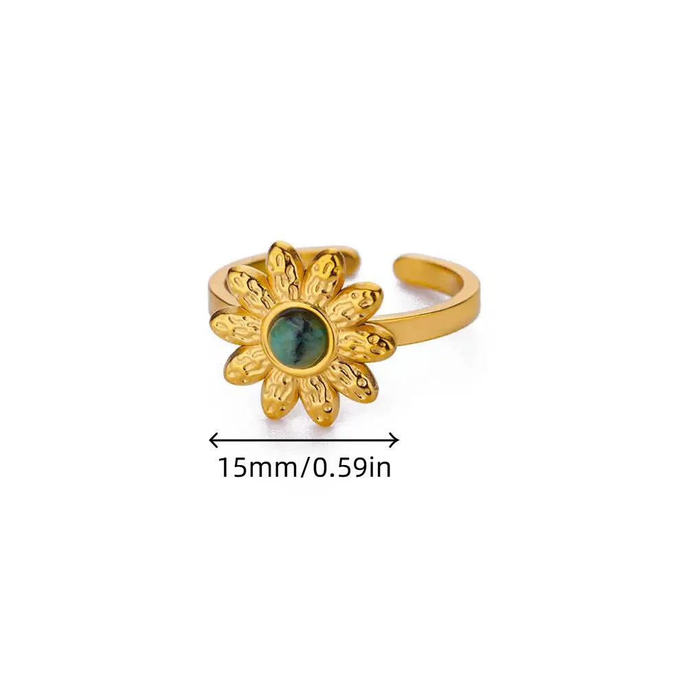Wholesale Modern Geometric Shape Ring Stainless Steel with 18K Gold Plating Fashion Accessory for Everyday Wear