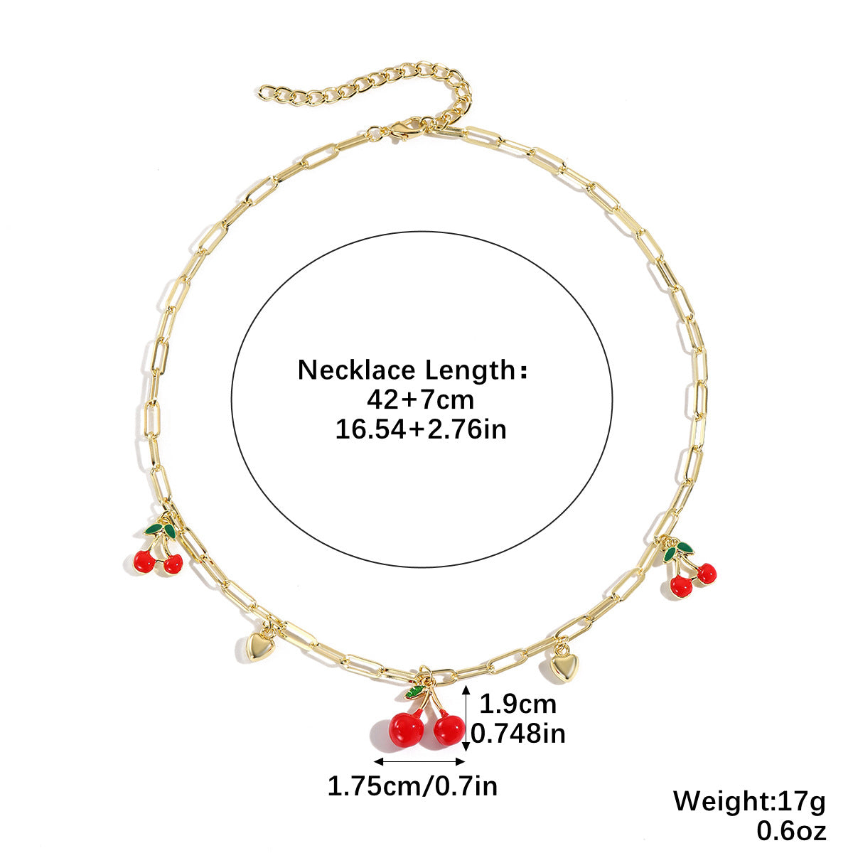 Wholesale Valentine's Day Sweet Cherry Necklace