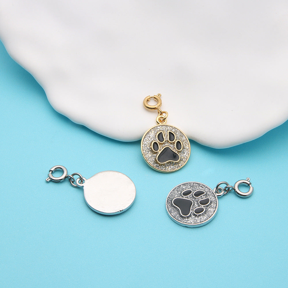 Wholesale Alloy Oil Drop DIY Accessories Paw Bone Cartoon Cute Animal Charms