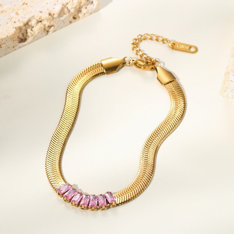 Wholesale Stacking Bracelets for Women Titanium Steel Snake Bone Chain Bracelets ACC-BT-Yachan001