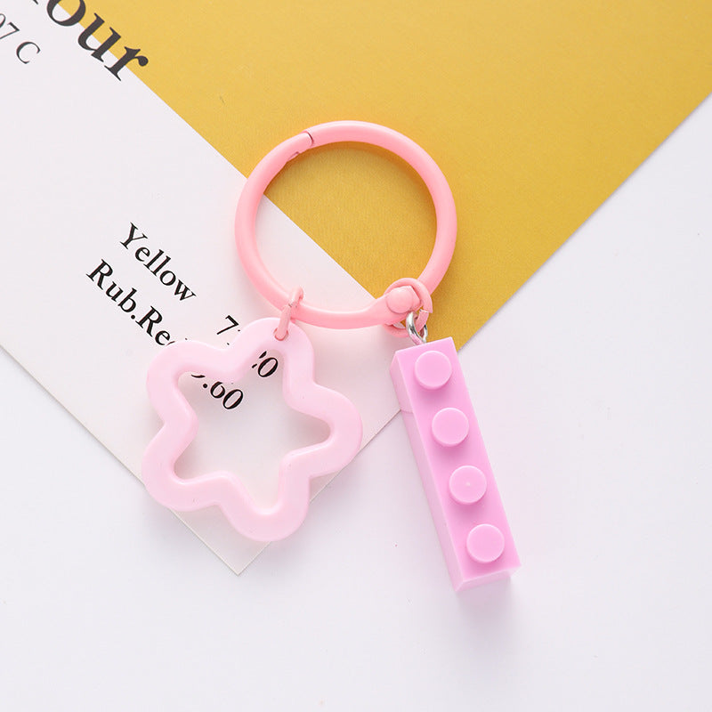 Wholesale acrylic colored five pointed star keychains ACC-KC-HuiMei012