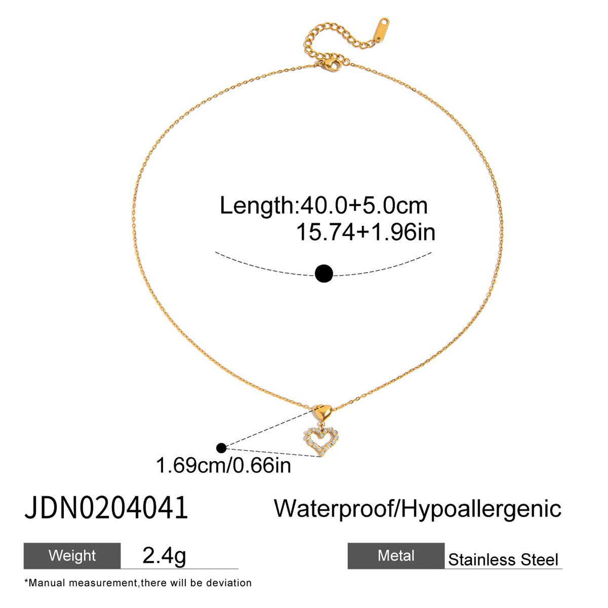 Wholesale Stainless steel hollow heart pendant necklace