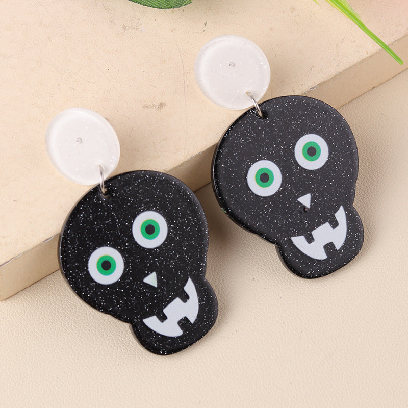 Wholesale  Acrylic  Cartoon Fun Ghost Pumpkin Earrings