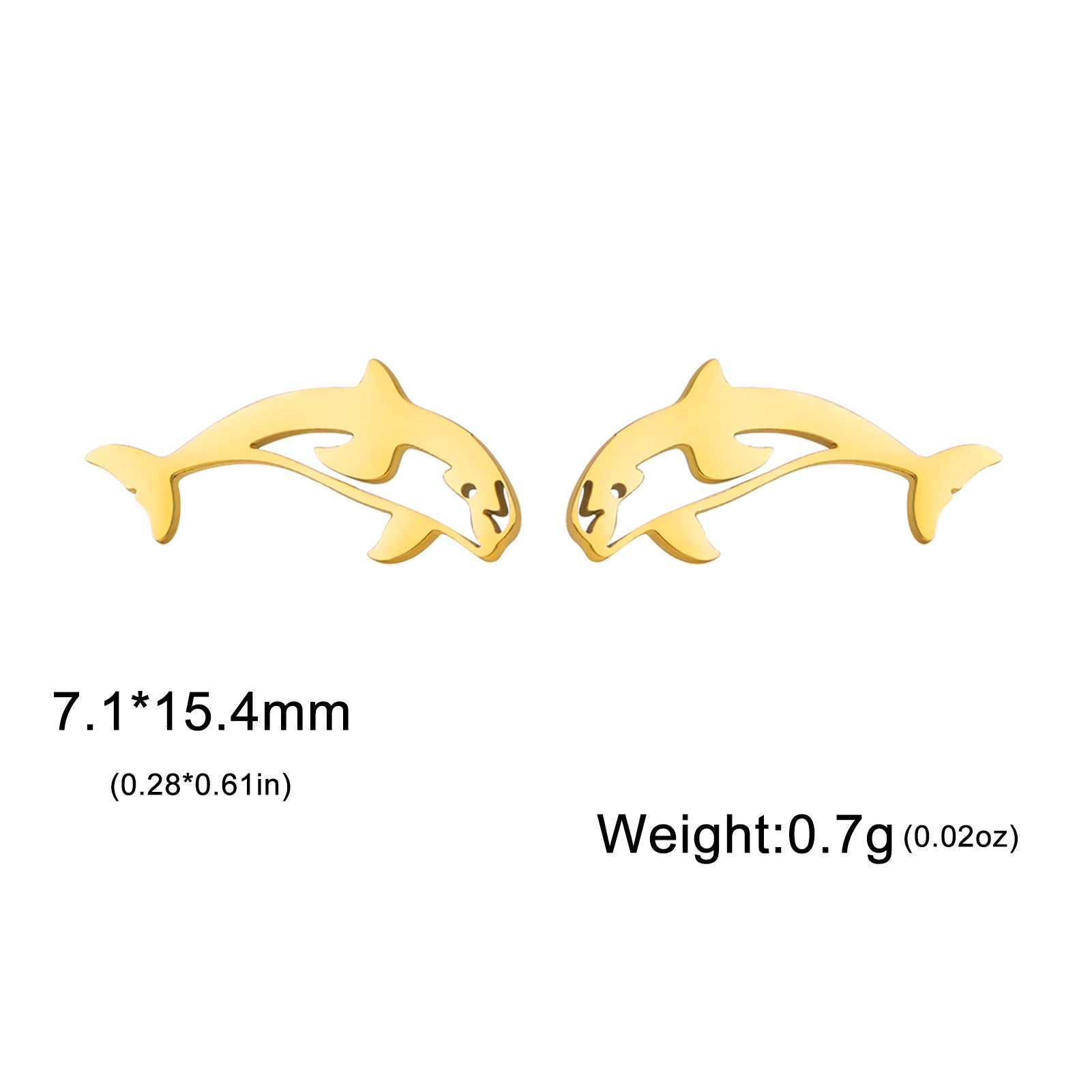 Wholesale Cute Whale Earrings Stainless Steel Ocean Animal Jewelry for Women Birthday Gift Fashion Accessory