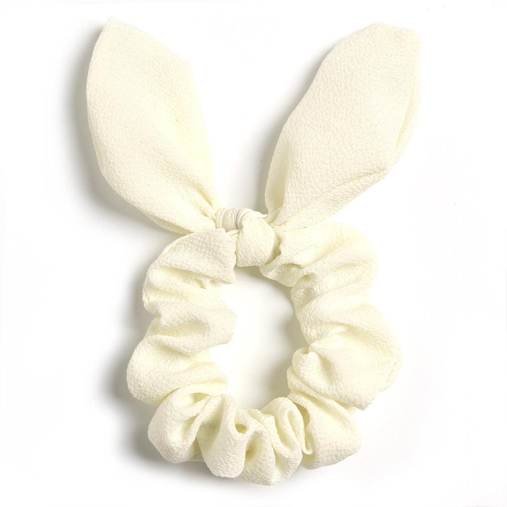 Wholesale Solid color fabric rabbit ear hair ring cute girl hair accessorie