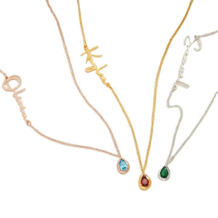 Wholesale Titanium Steel Luxury Birthstone Necklaces