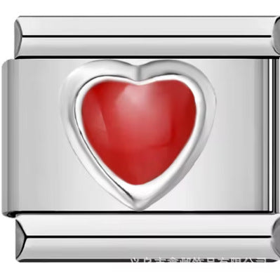Wholesale Double Heart Gemstone Bracelet,  Stainless Steel Splicing Jewelry Accessory,  Chic Gift for Everyday Wear