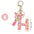 Wholesale Pink letter butterfly tassel keychain