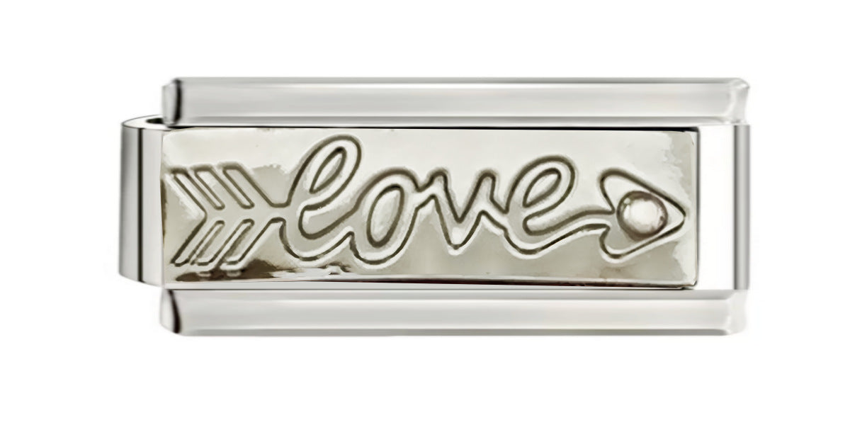 Wholesale Italian Modular Bracelet Cross-Border Hot-Selling 9mm Laser-Engraved Pattern Simple Titanium Steel DIY Jewelry Wholesale in Stock