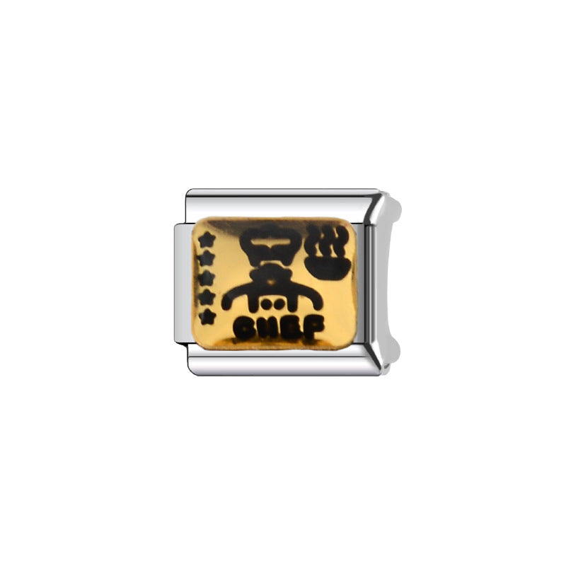 Wholesale Italian Charm Bracelet 9mm DIY Splicing Christmas Series Stainless Steel Composable Bracelet