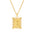 Wholesale letter necklace creative square stainless steel necklace