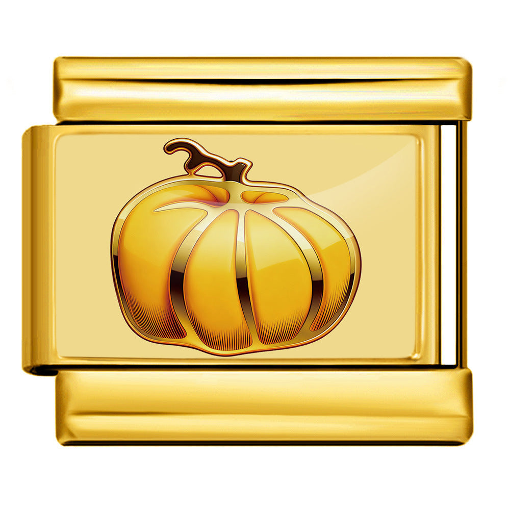 Wholesale  Italian Charm Bracelet 9mm DIY Fruit and Vegetable Series Creative Stainless Steel Composable Bracelet