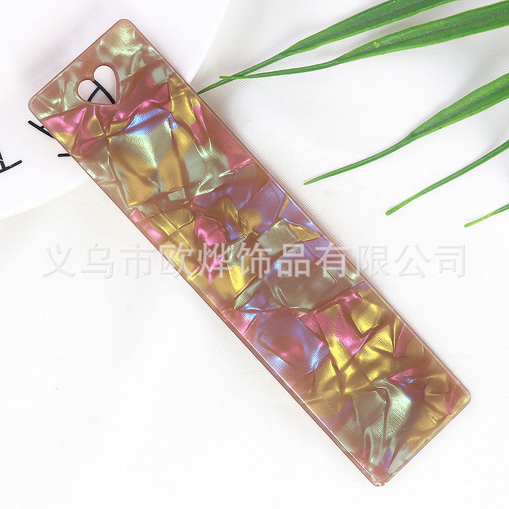 Wholesale 10PCS DIY Textured Acrylic Heart-shaped Bookmark with Keyhole Design