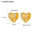Wholesale Heart Shape Diamond Titanium Steel 18K Gold Plated Earrings