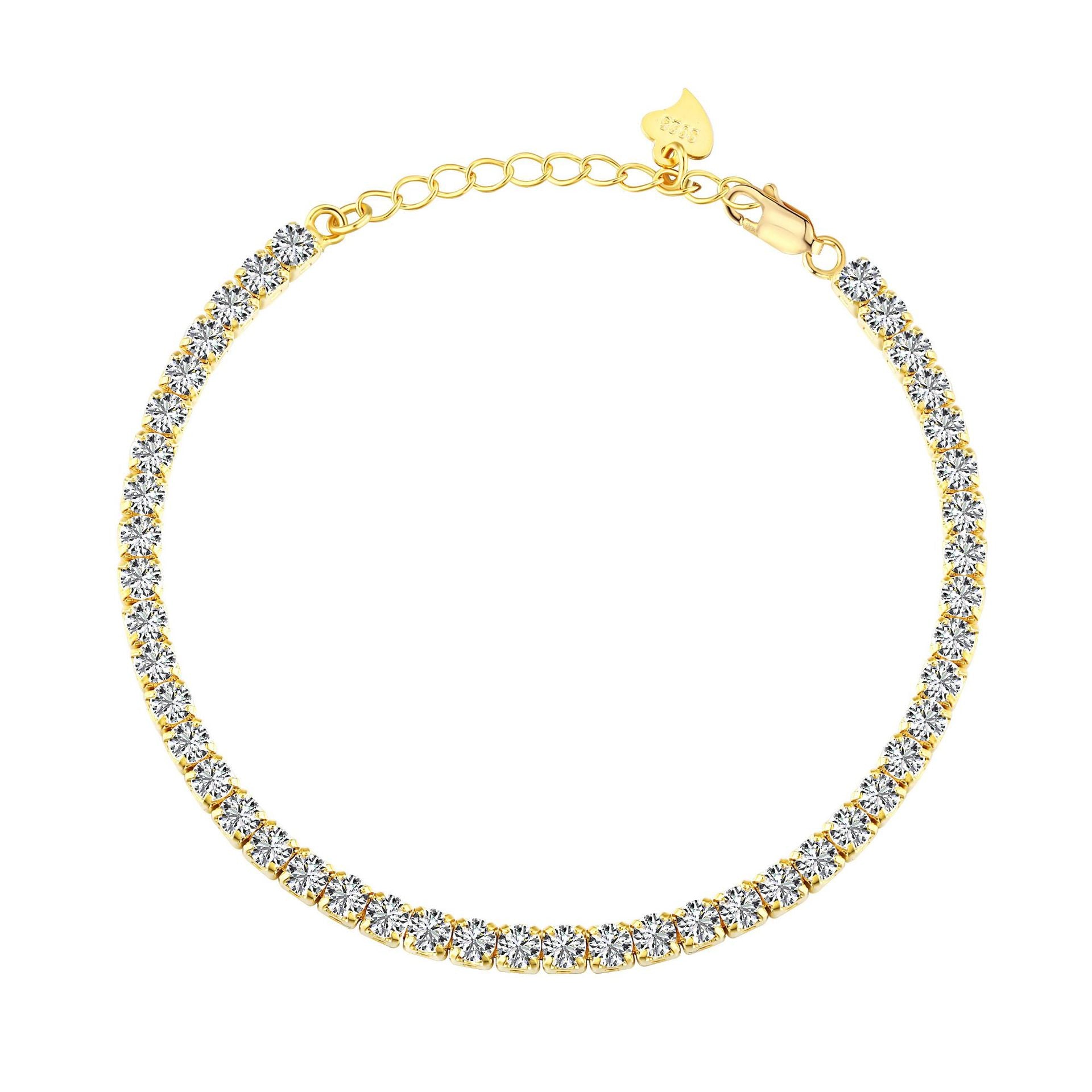 Wholesale Zircon Tennis Bracelet 925 Silver Hidden Clasp Women S Everyday Jewelry Accessory