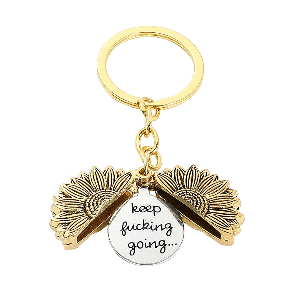 Wholesale  sunflower letter keychain