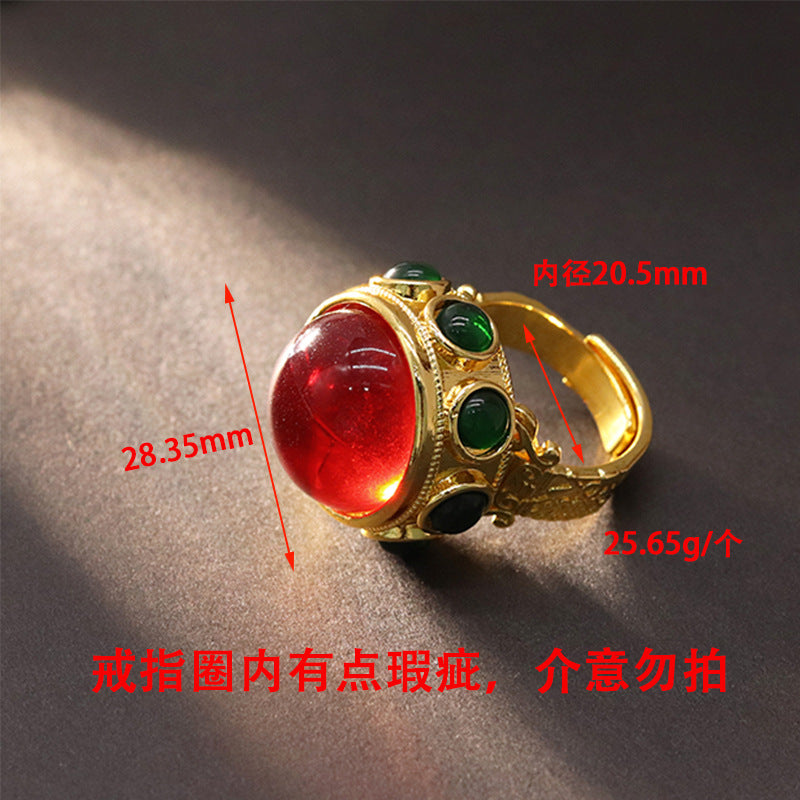 Wholesale  baroque pearl glitter ring  open ring