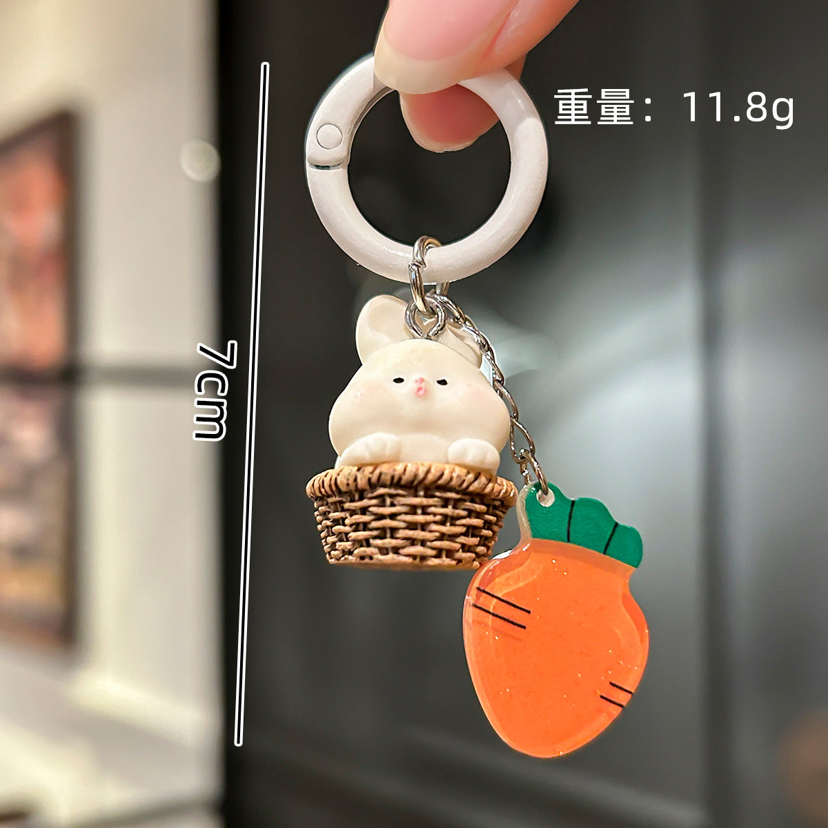 Wholesale Cute radish rabbit keychain