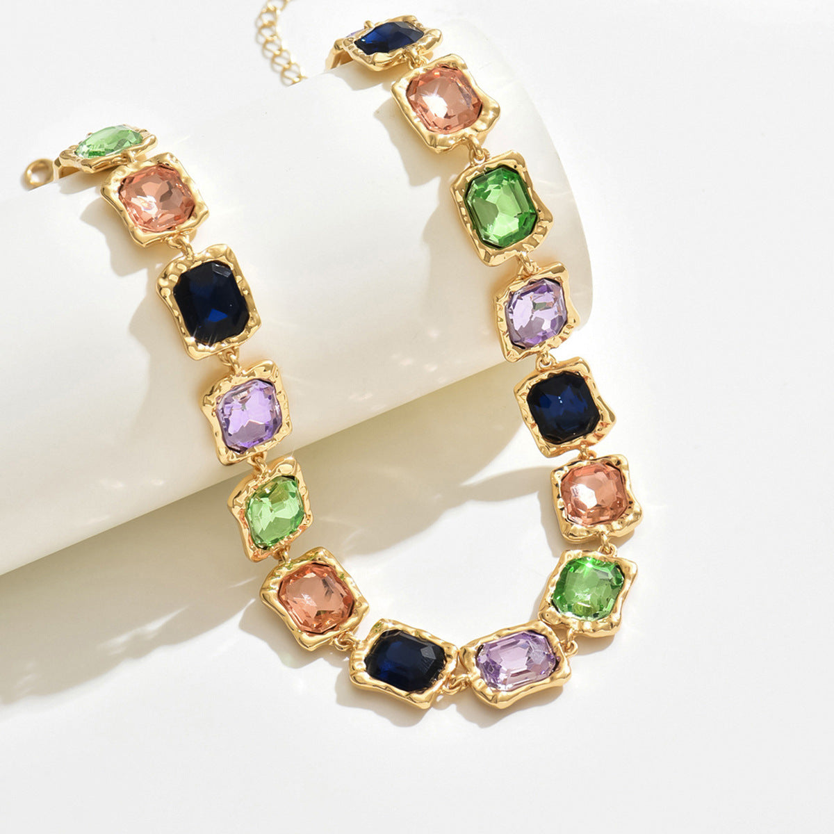 Wholesale  Alloy Color Diamond Light Luxury Necklace