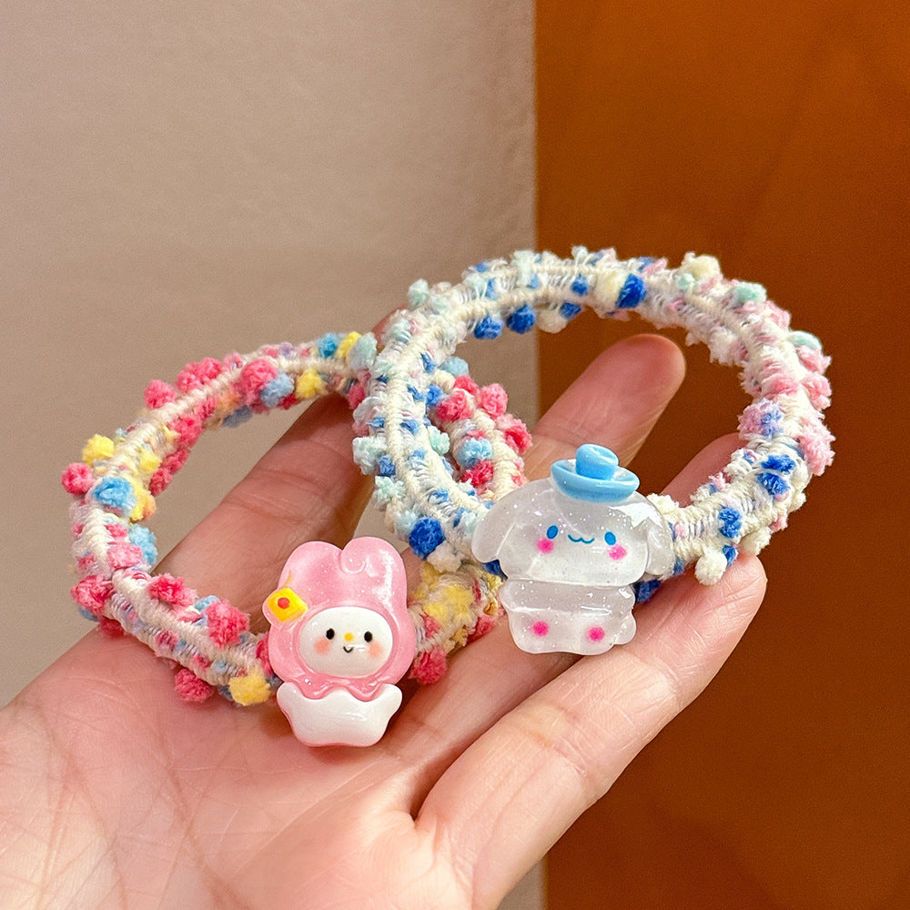 Wholesale 10pcs Cute Cartoon Candy Color Hair Bands Hair Scrunchies ACCVIP-HS-Huidi002