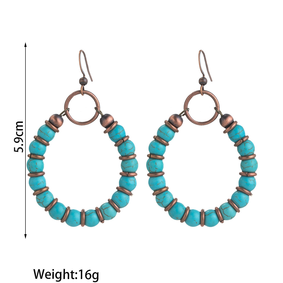 Wholesale Bohemian style turquoise earrings