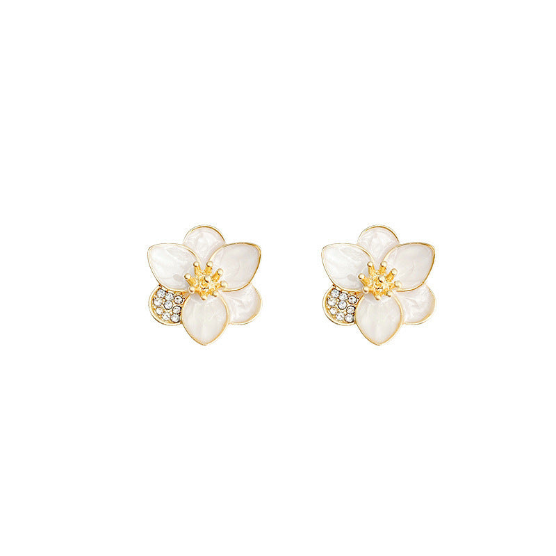 Wholesale White Petal Earrings Fashion Accessory Lily Design Boutique Resale Gift