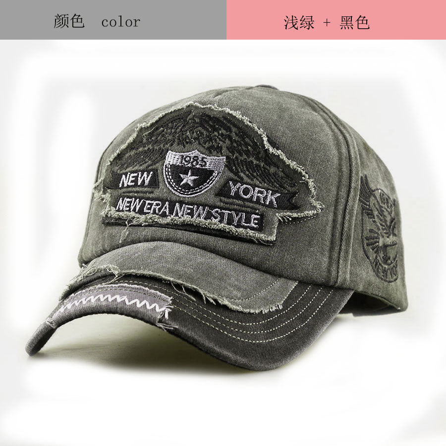 Wholesale Cotton Embroidery Baseball Cap Black New York Letter Patchwork Stylish Everyday Gift