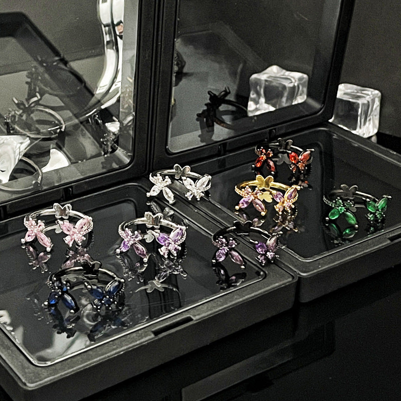 Wholesale  Color Butterfly Open Ring