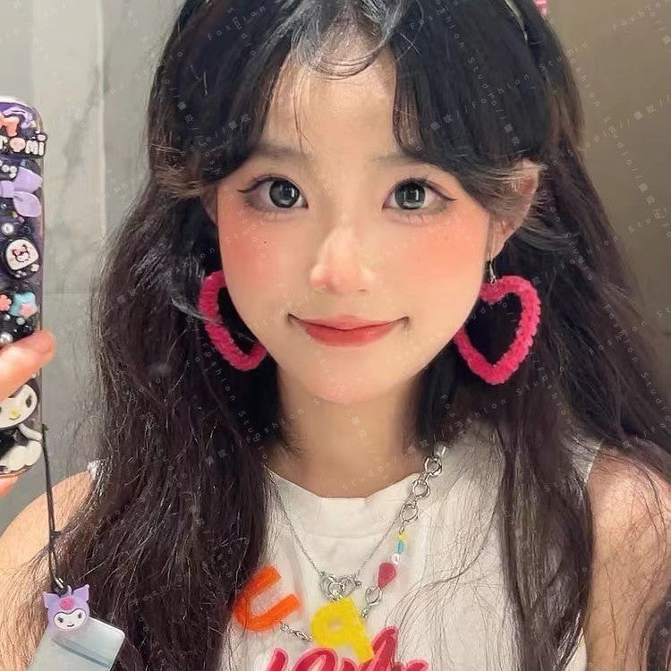 Wholesale long colorful pompom earrings