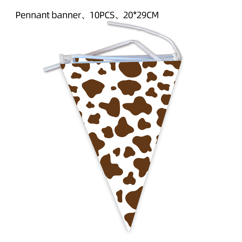 Wholesale Highland Cattle Themed Birthday Disposable Party Decorations