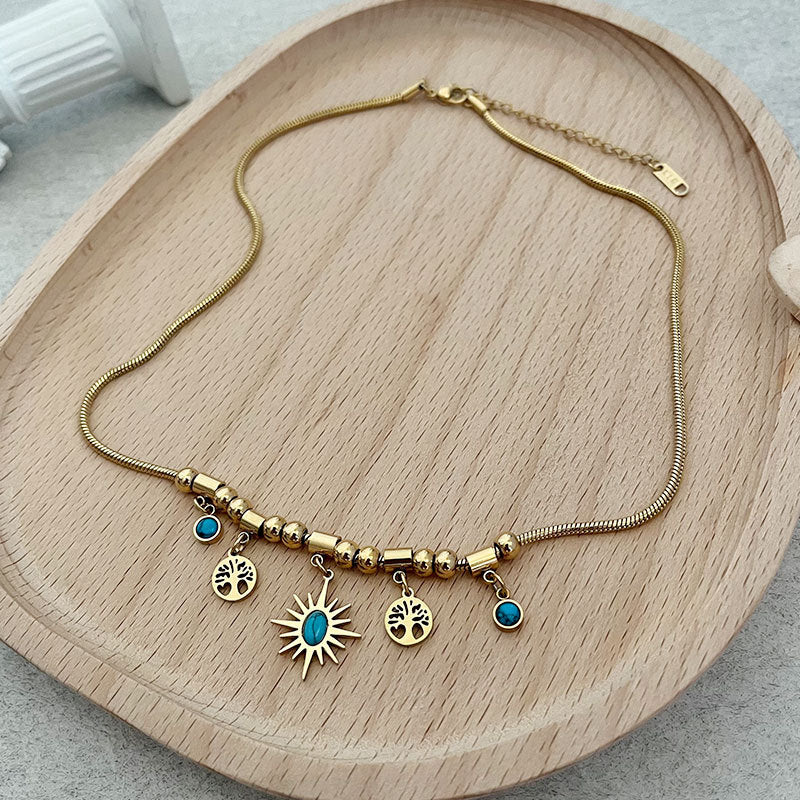 Wholesale Stainless Steel Retro  Necklace