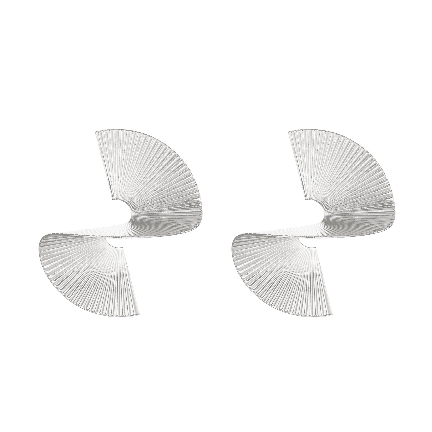 Wholesale Trendy Geometric Irregular Fan Earrings For Women Fashion Alloy Stud Earrings Party Wear Boutique Gift