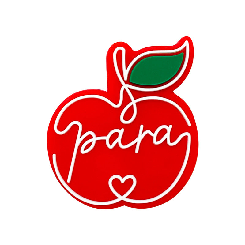 Wholesale 10pcs Cartoon Apple Silicone Beads Focal Beads DIY Bead Pen Accessories ACC-BDS-WDX210