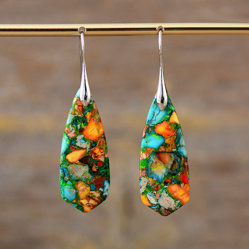 Wholesale Bohemian Imperial Stone Natural Stone Earrings ACC-ES-LZ007