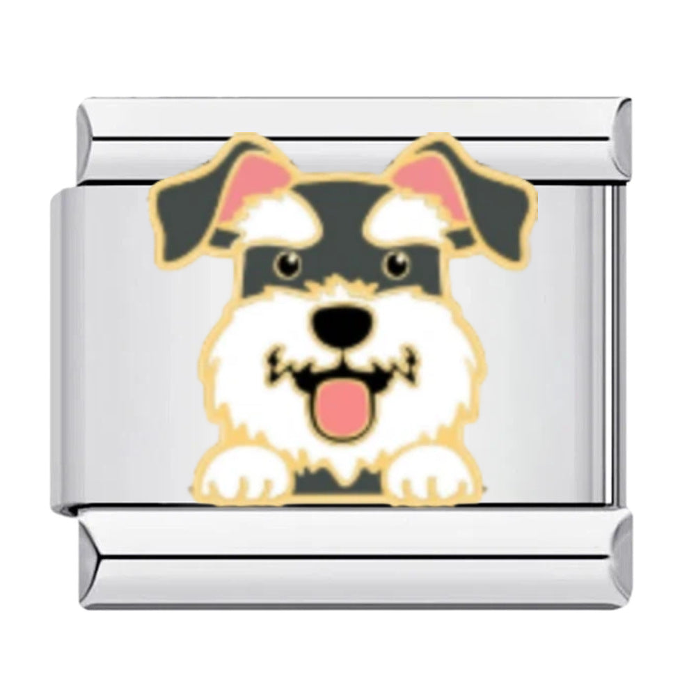 Wholesale Dog Pattern Italian Charms Bracelet Original Design Titanium Steel DIY Jewelry Accessory Gift