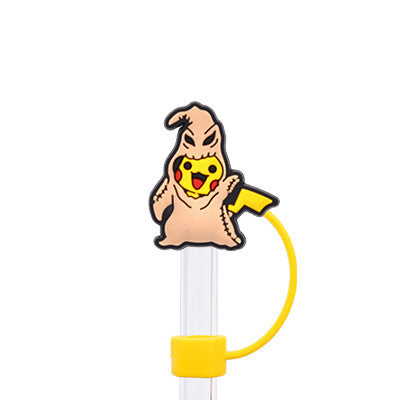 Wholesale Random 100pcs Halloween 10MM PVC Straw Tube Cap ACC-SCR-YiQu002