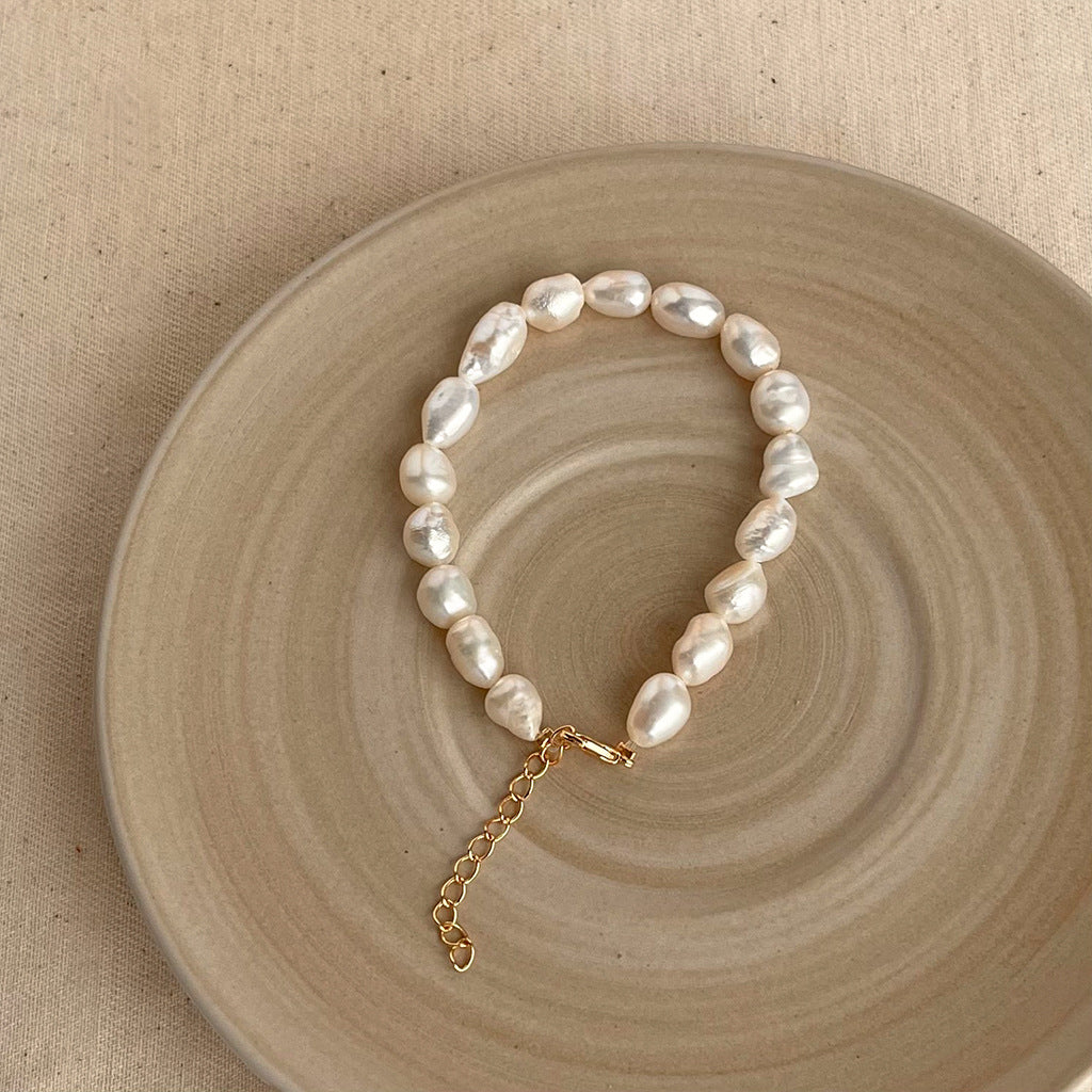 Wholesale Baroque natural pearl bracelet