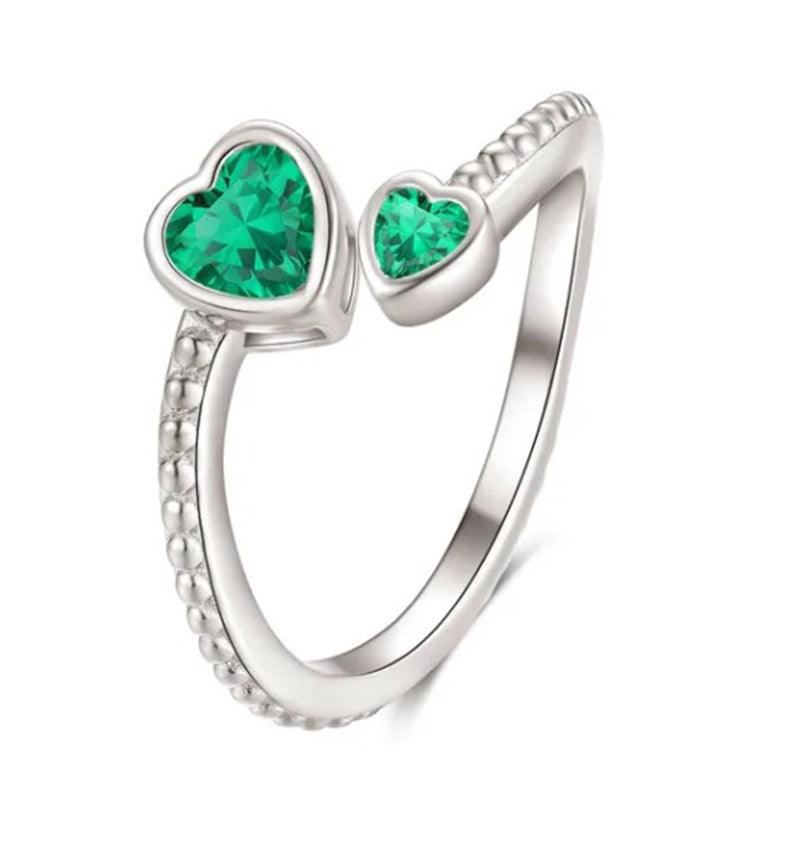 Wholesale  December birthstone lovers ring heart-shaped ring