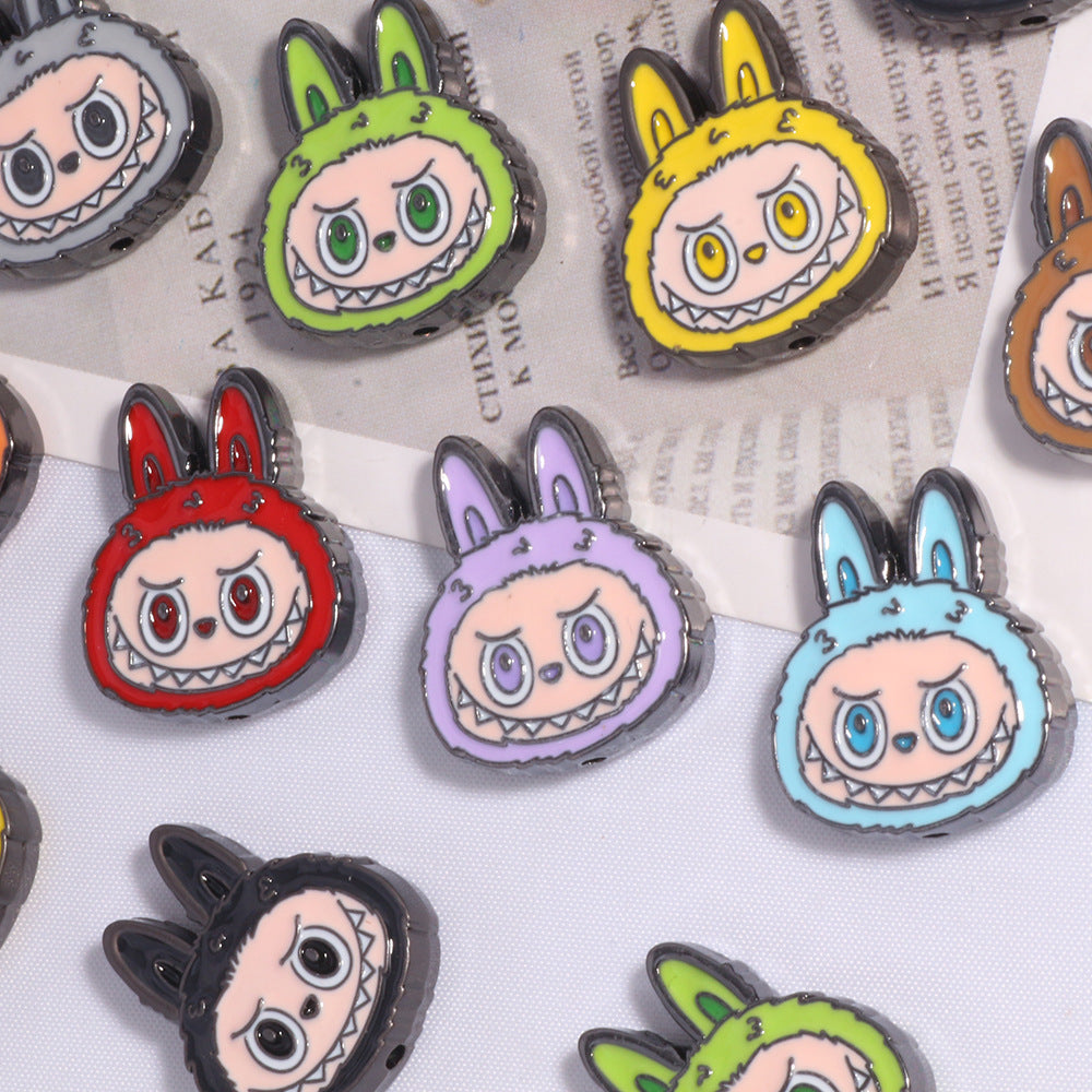 Wholesale 10pcs  Alloy Cute Cartoon Beads DIY Bead Accessories