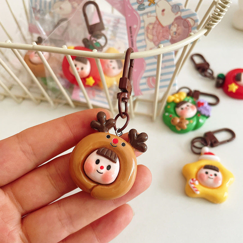 Wholesale Cartoon Multi-sister Christmas Keychain  Cute Girl Backpack