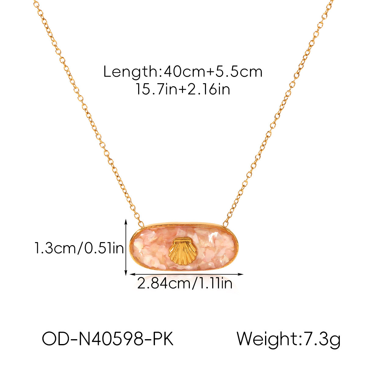 Wholesale Dopamine Colored Stainless Steel Starfish Necklace