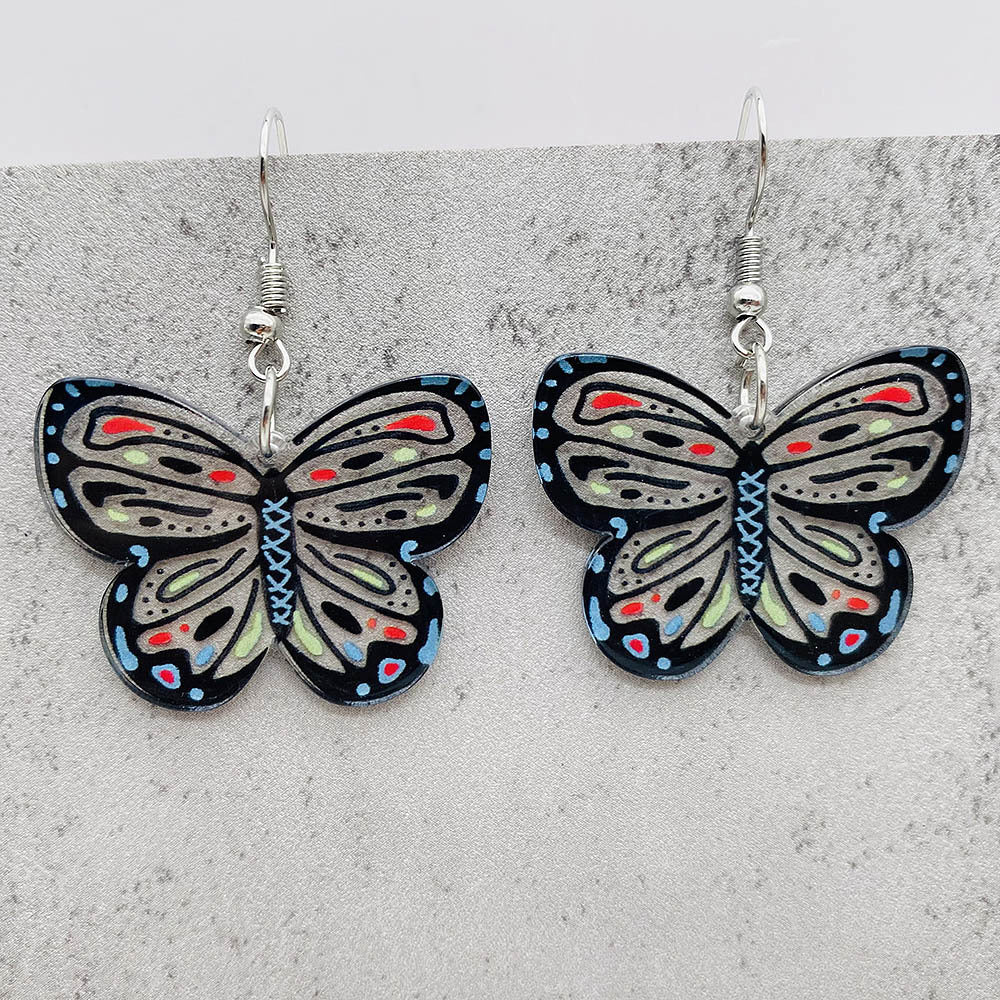 Wholesale Christmas Butterfly Animal Acrylic Drop Earrings ACC-ES-Cheny003