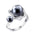 Wholesale S925 Sterling Silver Adjustable Open Ring Irregular Pearl Fashion Ring