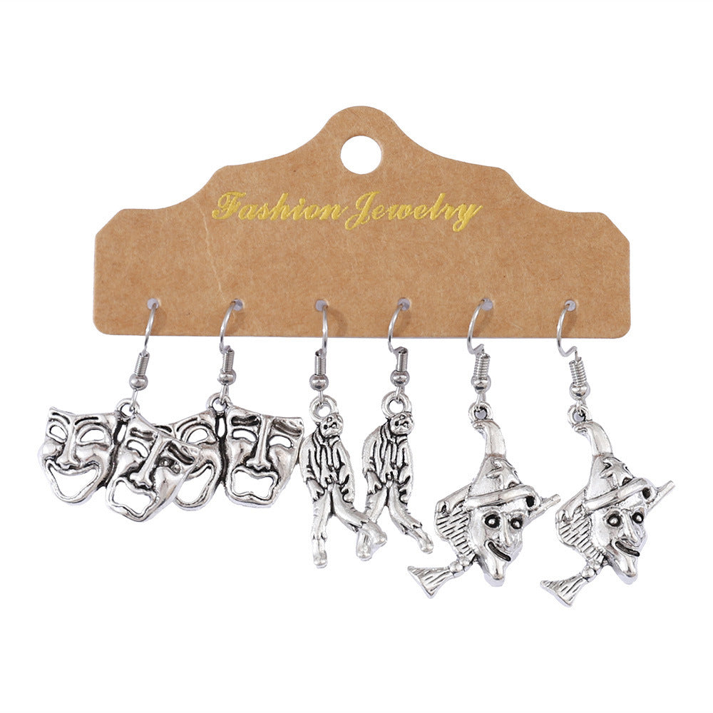 Wholesale  series skull face earrings set