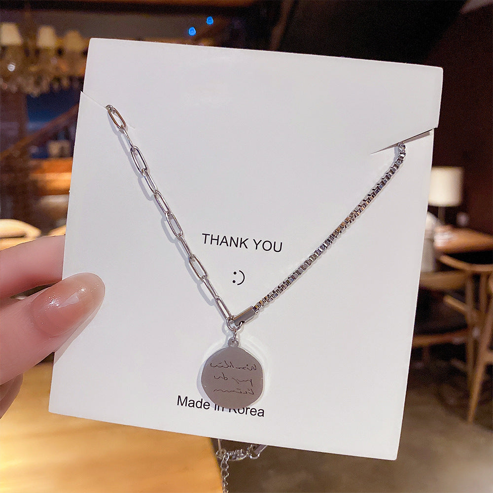 Wholesale Titanium Steel Non-fading Necklace Clavicle Chain Choker Necklace ACC-NE-Xiyue001